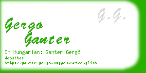 gergo ganter business card